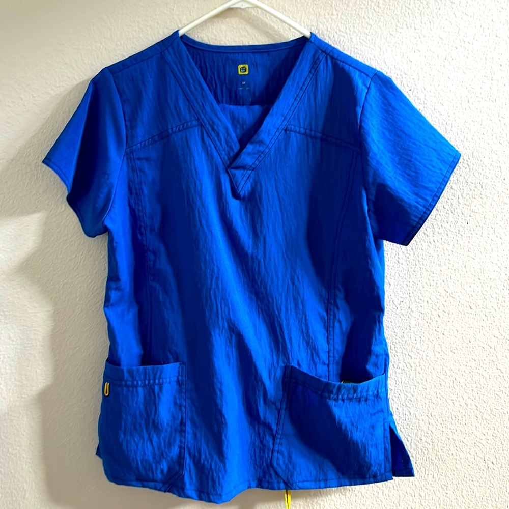 Wonderwink scrub set royal blue